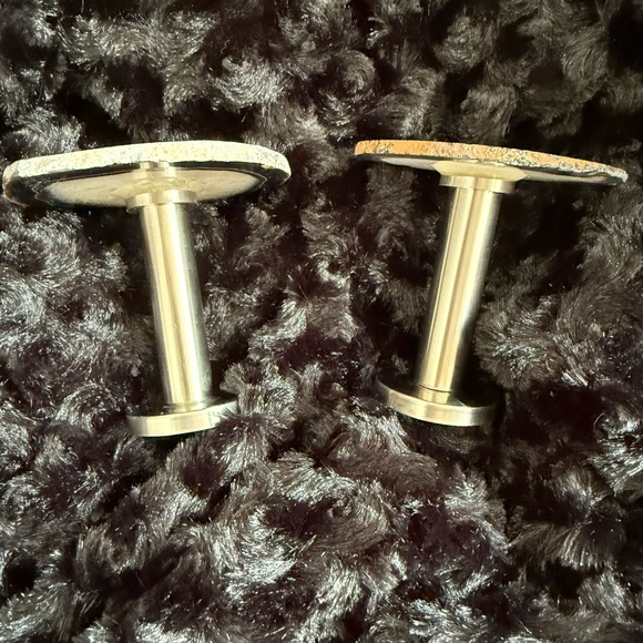 Agate Quartz Slice Tieback /Wall Hook Set Of 2 - Picture 2 of 6